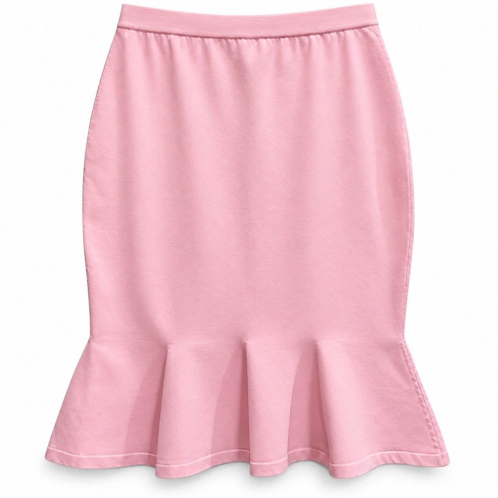 Moschino Couture Jeremy Scott Sculptural Flounce Pink Midi Skirt M 10 NWT Italy